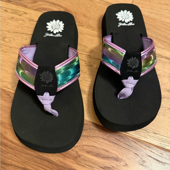 Yellow Box Black and Multicolor Sandals - Picture 3 of 3
